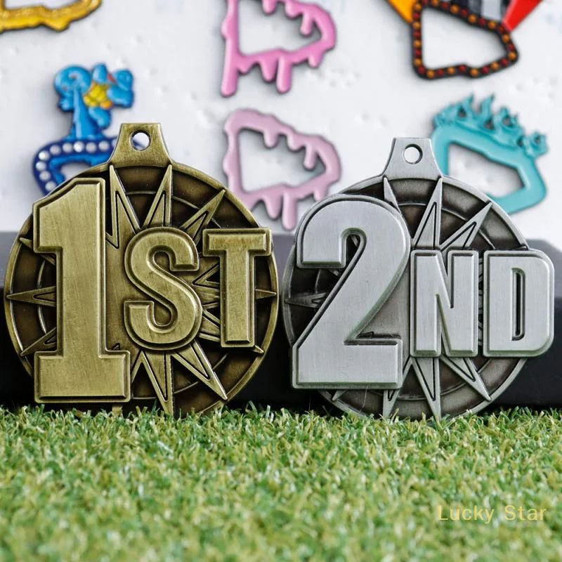 [CCF2]1 Piece Students Rewards Metal Plating Ancient Award Medals Winner Medals With Neck Ribbon Competition Medals