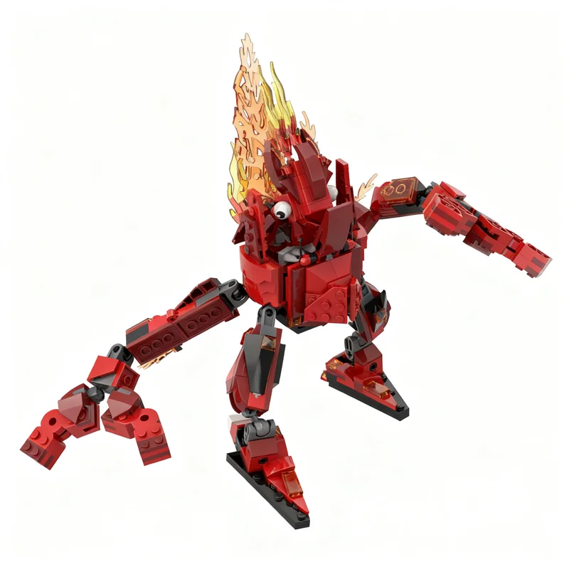 299pcs MOC Mixels Flain's Mech "H07-H3AD3D" Model Building Blocks Toy Construction Christmas Gift 3D Creative Display Birthday