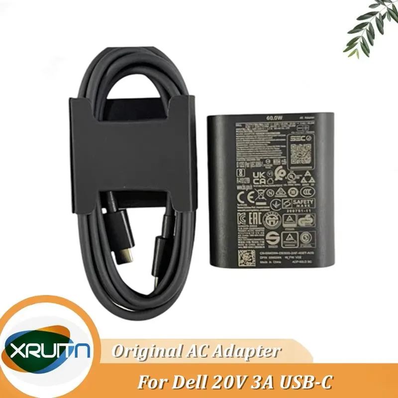 

Оригинальный адаптер переменного тока USB LA60NM200 DA60NM200 HA60NM200 20 В 3A 60 Вт Type-C для DELL 5 В 9 В 15 В 20 В 3A Блок питания зарядного устройства для ноутбука
