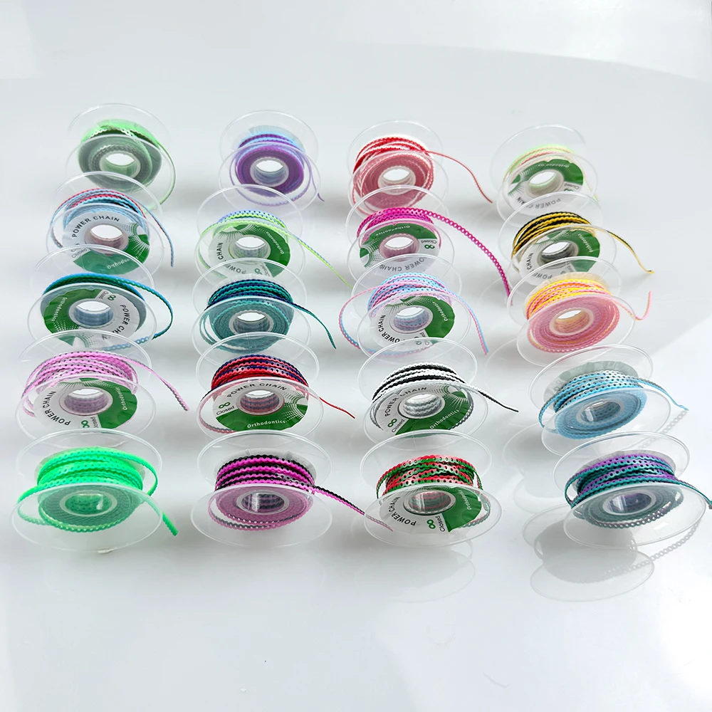 

Стоматологическая цветная резиновая лента, эластичная цепь Ultra Power, 15 футов/катушка, закрывающие стоматологические материалы