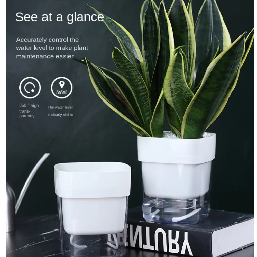 New Self Watering Lazy Plant Pot Including Liner Garden Supplies Hydroponic Planter Plastic Potted Flower Pot