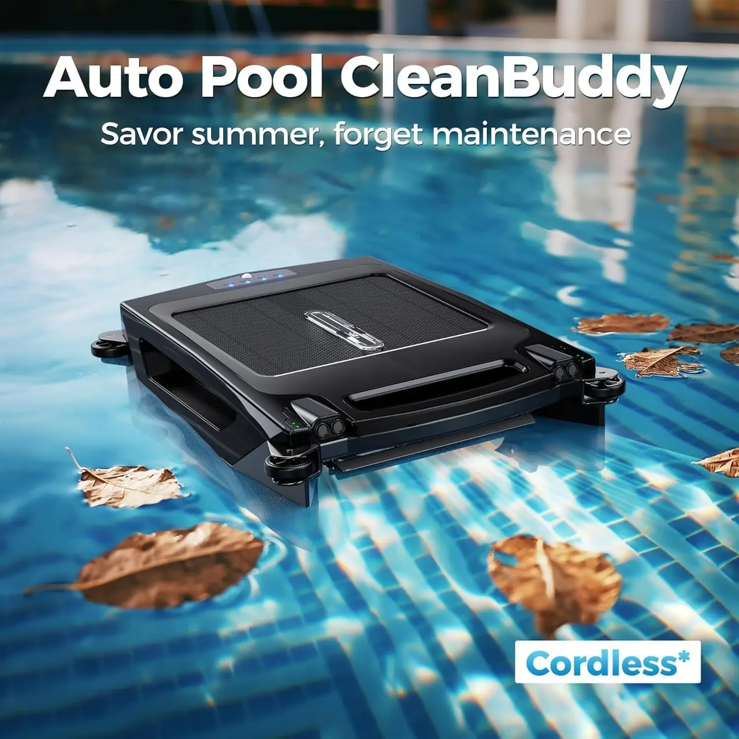 Pool Skimmer Robot Cleaner: 2024 Upgrade Automatic Solar Skimmer Cleaner  Robot Pool Net Skimmer