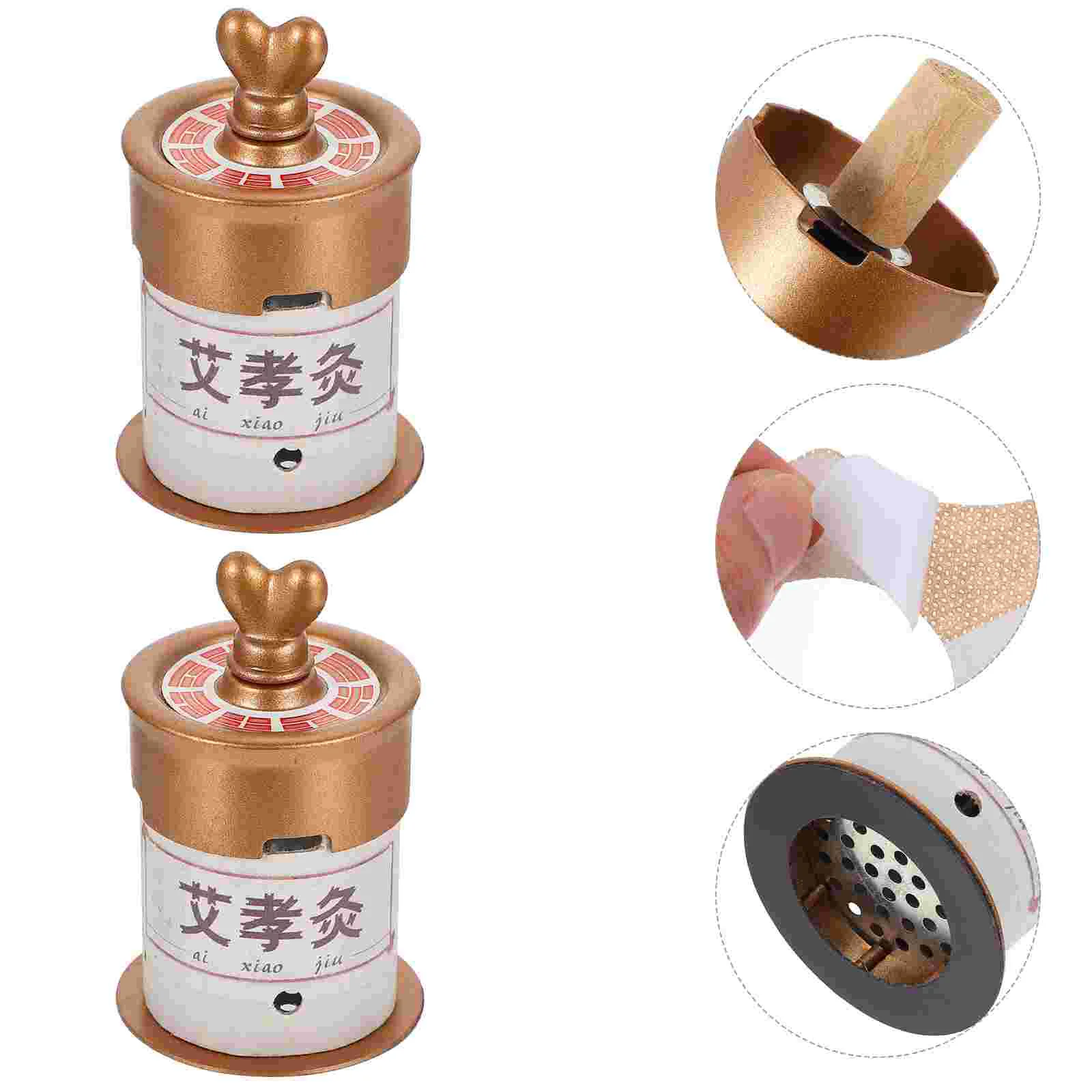 

Moxibustion Box Travel Wipes Case Moxa Purifier Burning Kit Portable Scraping Cup Tool Sticks