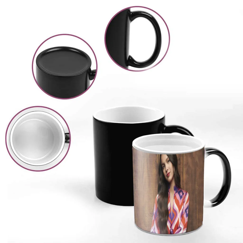 Singer Olivia Rodrigo One Piece Coffee Mugs And Mug Creative Color Change Tea Cup Ceramic Milk Cups Novelty Gifts