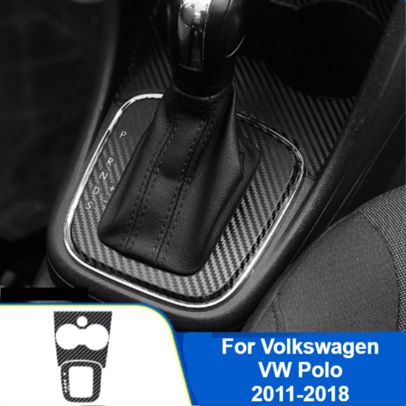 

Для Volkswagen VW Polo 2011-2018 салон автомобиля против грязи, защита центральной консоли, украшение, аксессуары, наклейки из углеродного волокна