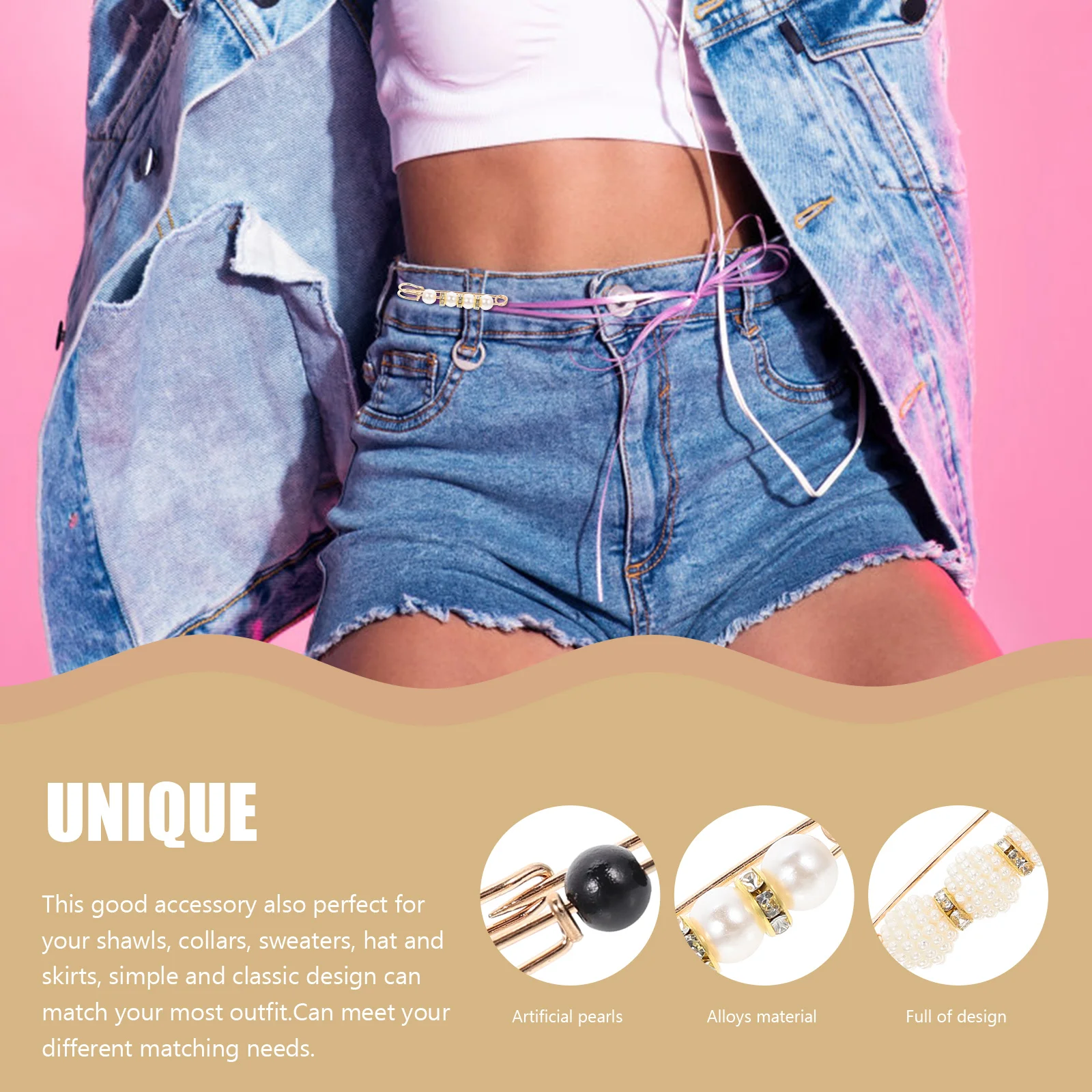 

6 Pcs Anti Exposure Brooch Clothes Safety Dress Pearl Pin Shawl Clip Women Brooches Decorative Multi Function Stainless Steel