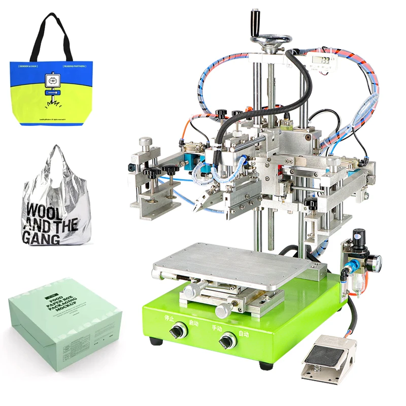 

Полуавтоматическая настольная машина для трафаретной печати D709 — пневматический вертикальный пресс для печатных плат, паяльной пасты, футболок, стекла, пластика