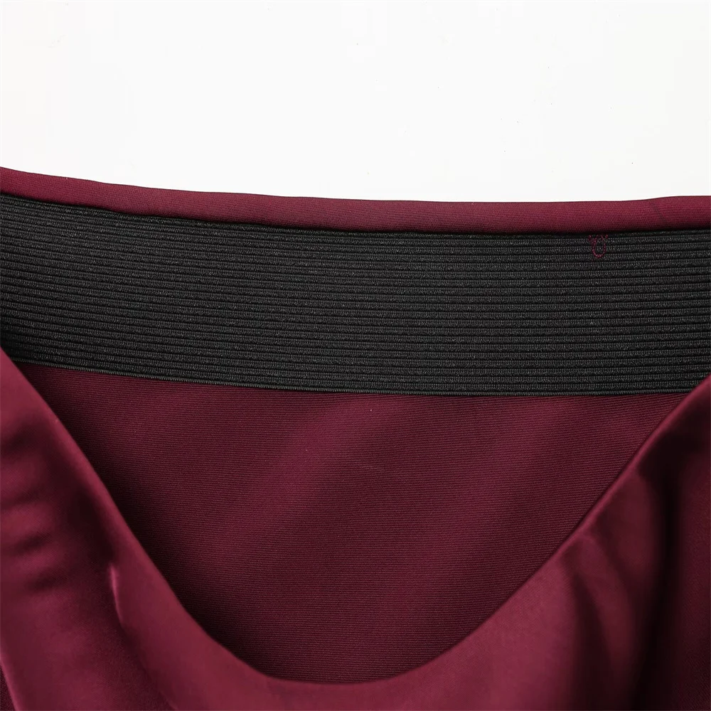 Jupe MIDI tube droit simple et à la mode pour femme, texture satinée de soie, nouvelle collection automne et hiver