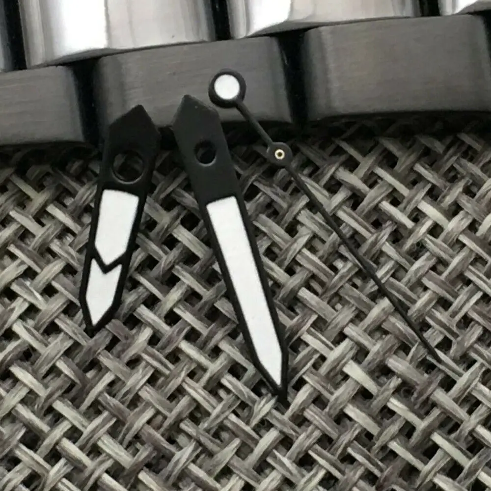 Pomarańczowa zielona czarna krawędź biała zegarek świetlny ręcznie dopasowana NH35 NH36 7 s35 4 r35 7009 ruch