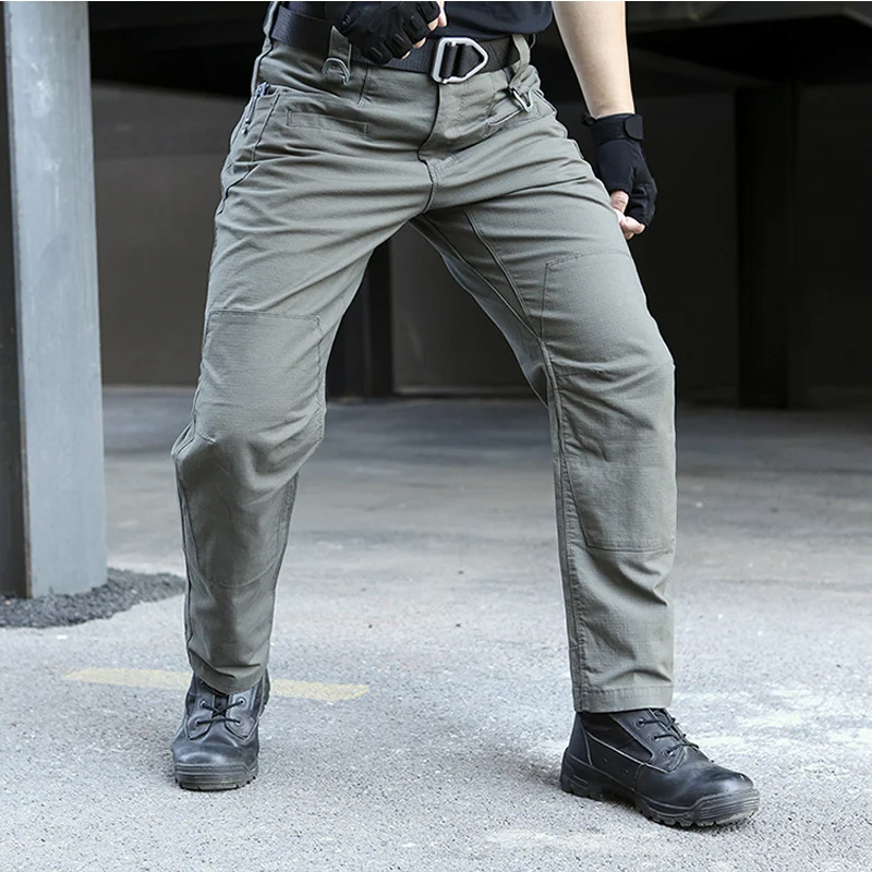 

Men Outdoor Fishing Climbing Hiking Army Tactical Multi-pocket Sports Trousers Male Waterproof Casual Cargo Pants Overalls