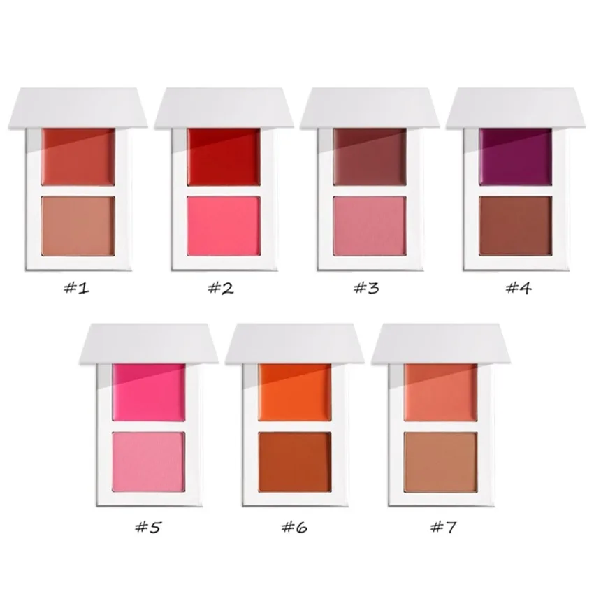 Custom Double-color Blush Cream Brighten Long Lasting Easy To Wear Waterproof Natural Cheek Tint Women Face Beauty Makeup