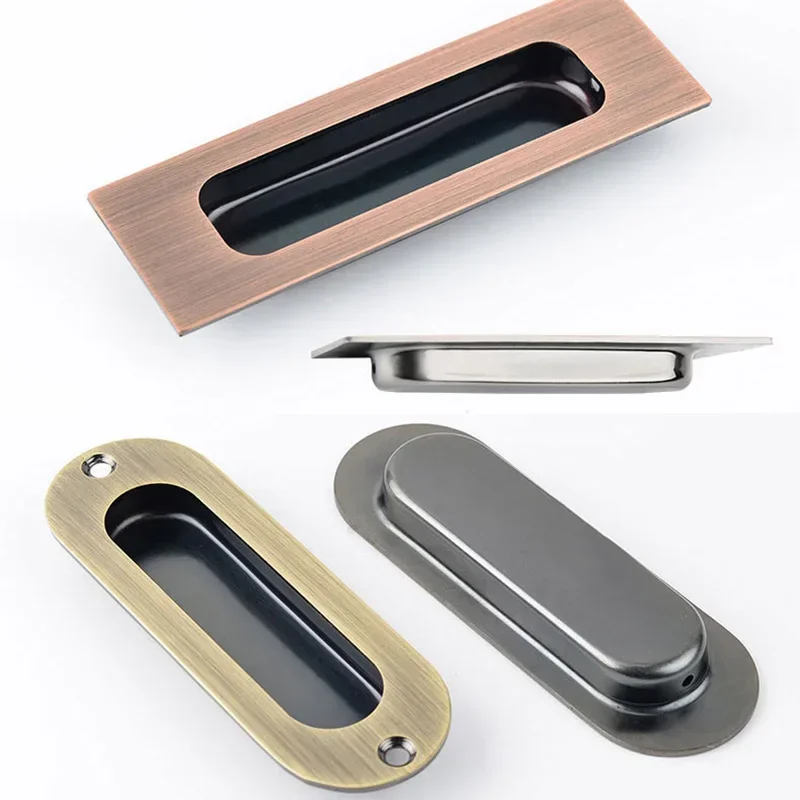 Stainless Steel Hide Embed Handle, Kitchen Sliding Door Knob Cupboard Door Pull Cabinet Drawer Wardrobe Invisible Furniture Pull