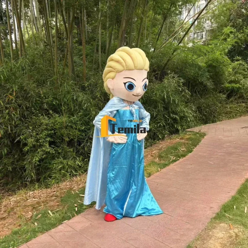 Adulto Cos Frozen principessa Elsa Anna Olaf costume della mascotte del vestito operato festa di compleanno vestito di abbigliamento a sorpresa spettacolo pubblicitario oggetti di scena