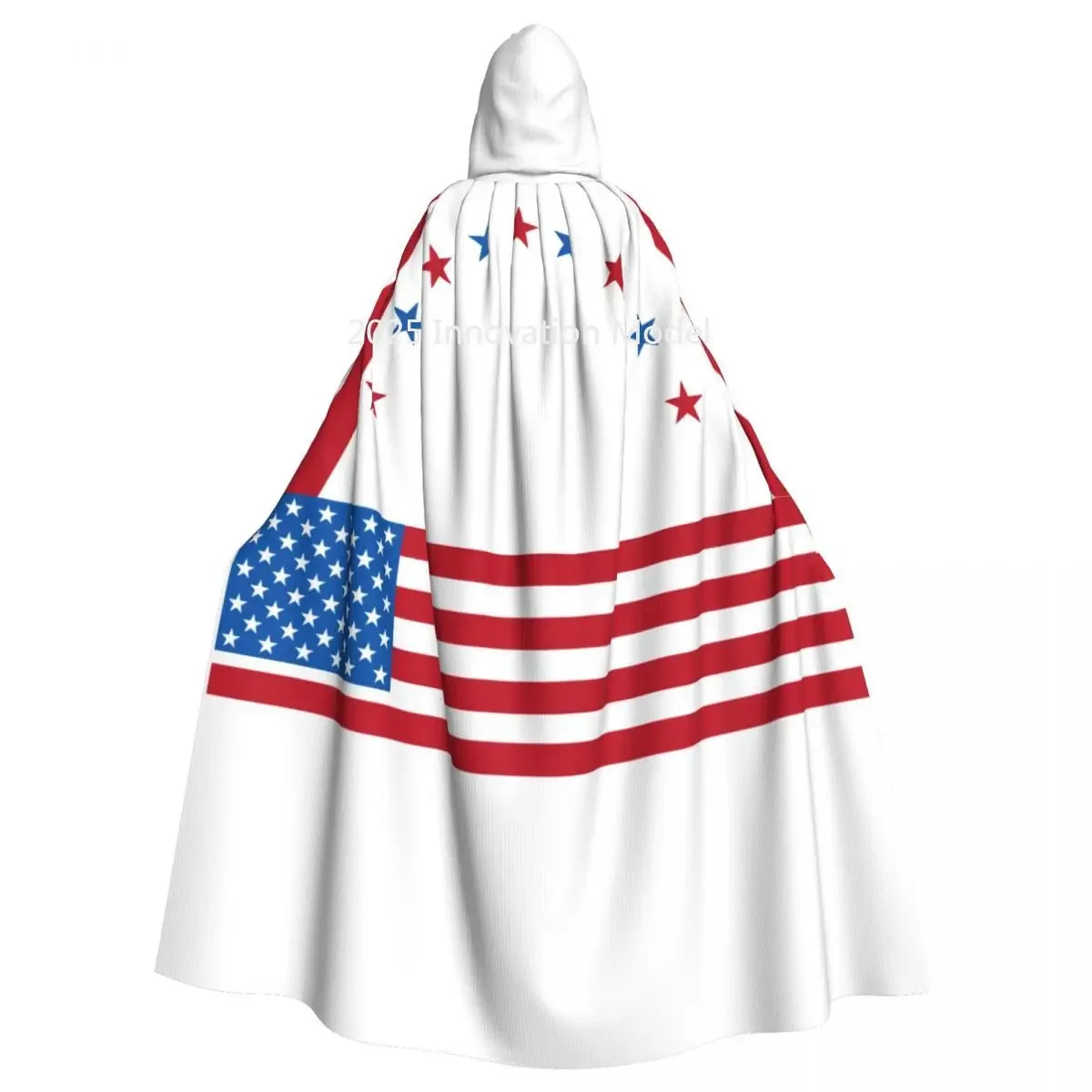 

2025 New American Flag Unisex Adult Cloak with Hood Long Witch Costume Cosplay