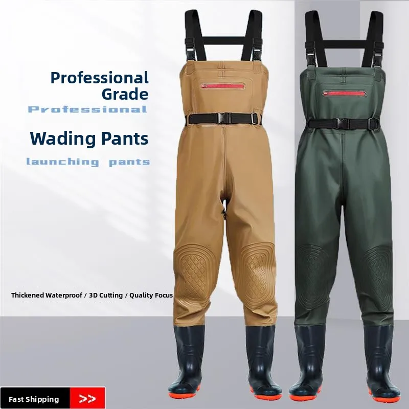 thickened-waterproof-overall-fishing-seafood-gathering-rain-boots-shoes-water-pants-rainwear-men-women-spring-summer-autumn