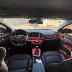 Carbon Fiber For Hyundai Elantra AD 2017-20 Car Film Interior Stickers Center Console Gear Dashboard Air Door Handle Lift Panel
