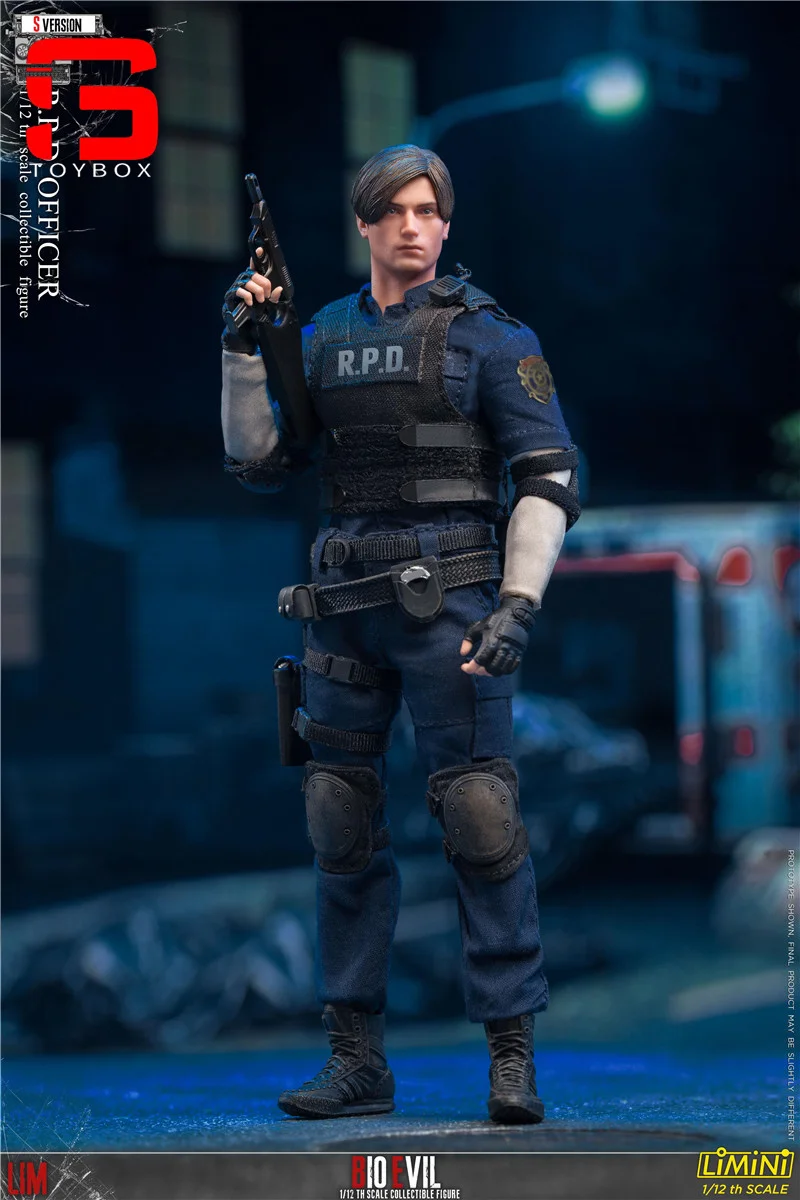 2024 Q1 LIMTOYS LiMiNi 1/12 RPD Police Officer Leon Kennedy S Version 6 Inch Movable Action Figure Full Set For Fans Collection