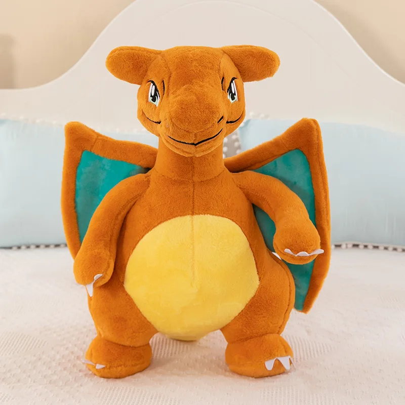Peluche Kawaii Simpatico drago di fuoco bambola di pezza Morbido coccoloso Regalo di compleanno per bambini Grande cuscino di dinosauro dei cartoni animati per bambini