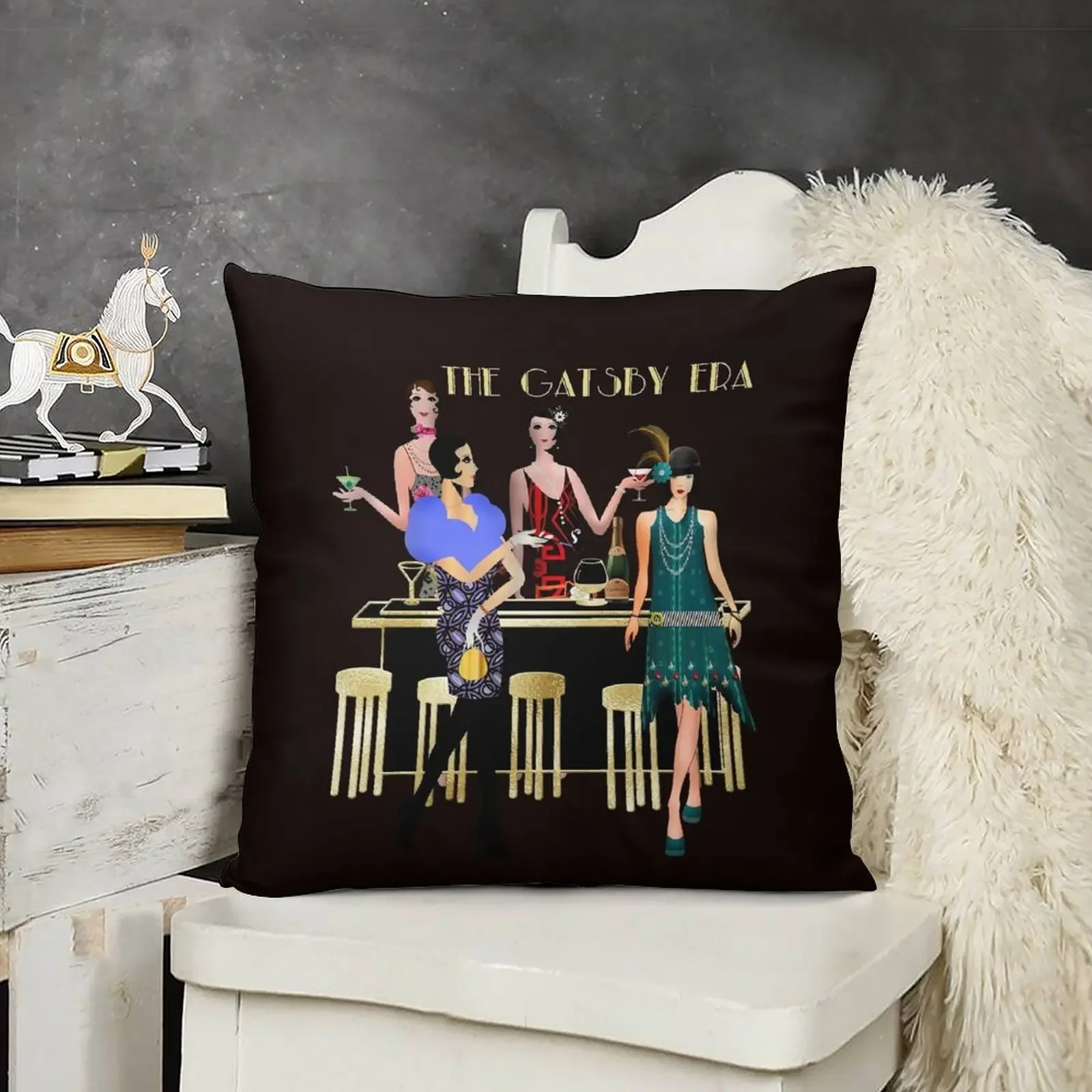 

The Gatsby Era Throw Pillow Custom Cushion Photo Pillow Cover Christmas Pillow Cases Christmas Covers