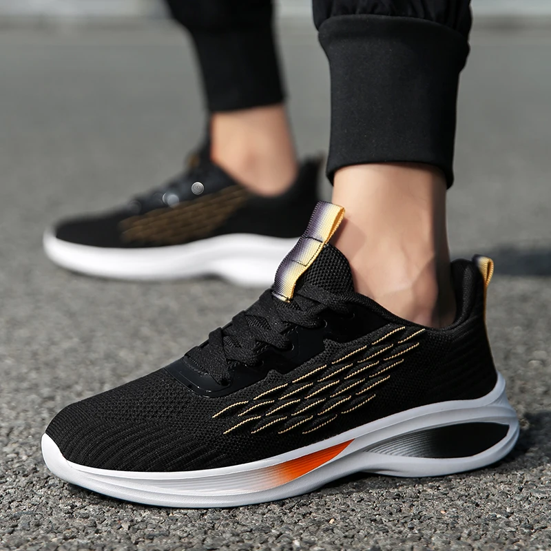 أحذية رجالية عصرية خفيفة الوزن وكاجوال وأحذية رياضية، أحذية رياضية كاجوال مريحة تسمح بمرور الهواء للرجال للجري في الهواء الطلق #3