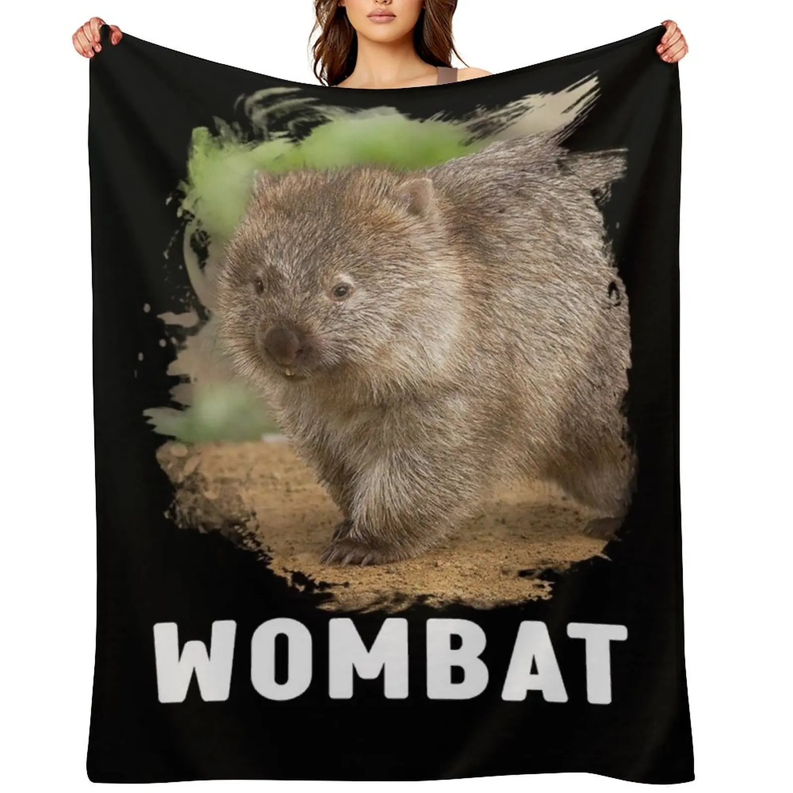 

Australian Wombat Cute Wombat Baby Wombat Throw Blanket Hairys Thermals For Travel Bed Fashionable Single Blankets