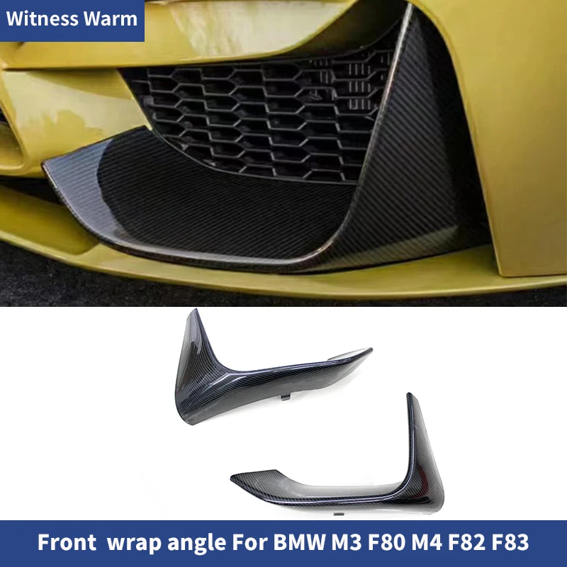 

For BMW M3 F80 M4 F82 F83 Front air vents Bumper Splitter Spoiler Apron Car wrap angle Body Kit 2015-2019