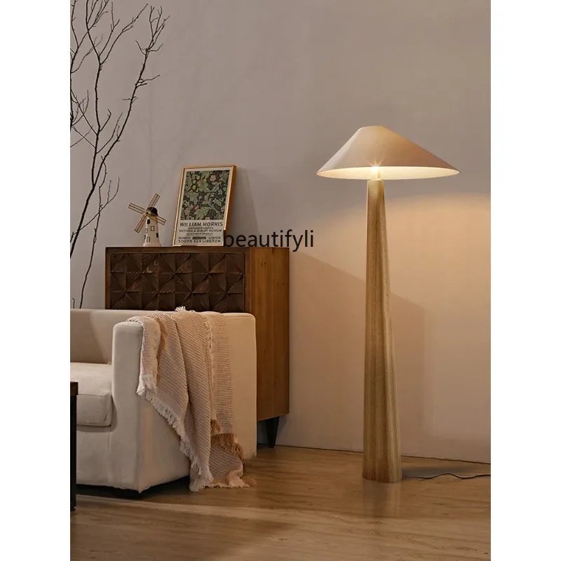 

LSilent Style Retro Japanese Style Solid Wood Floor Living Room Sofa Side Decoration Floor Luminous Objects