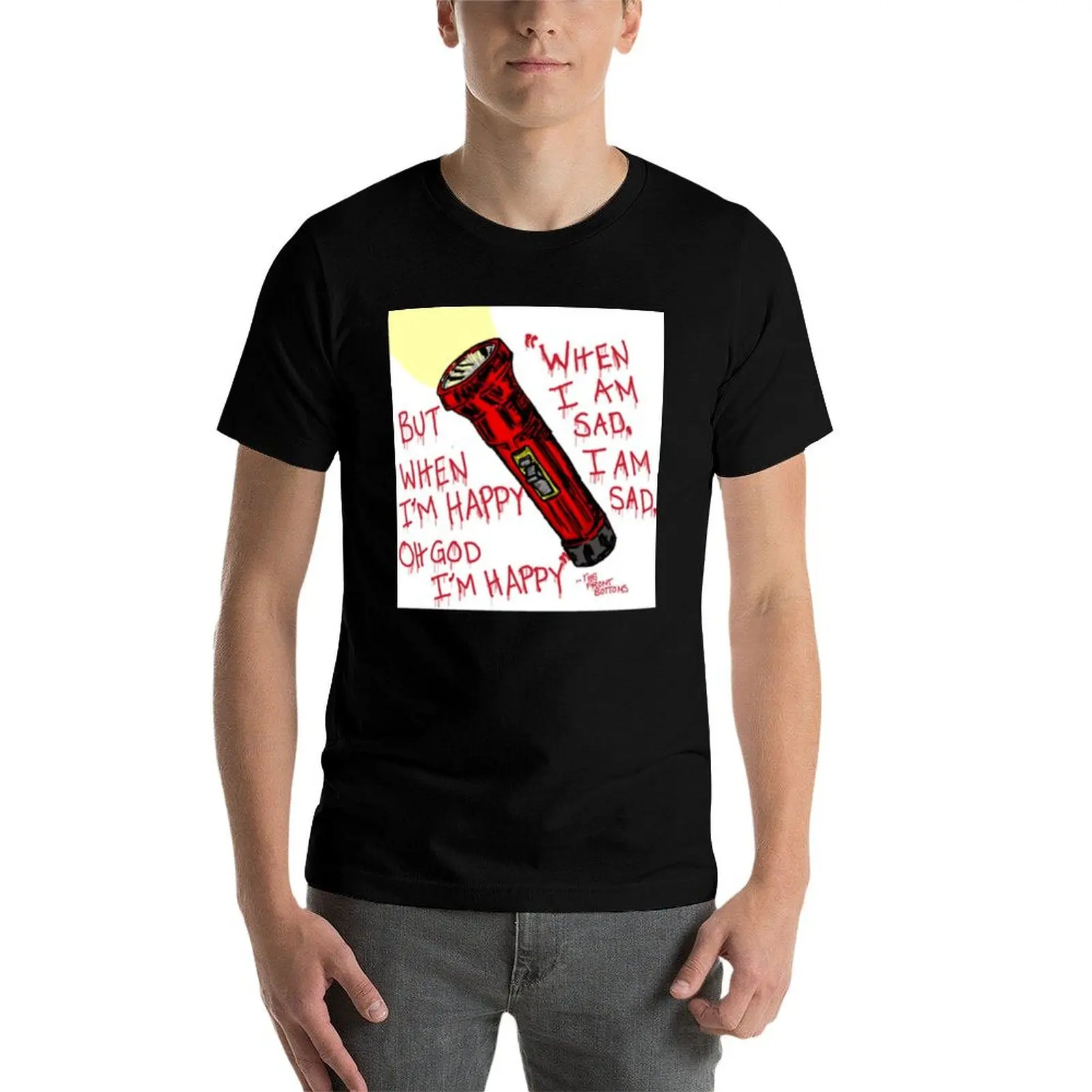 

Flashlight The Front Bottoms T-Shirt man graphic t shirt t shirts for man cotton funny T-Shirt