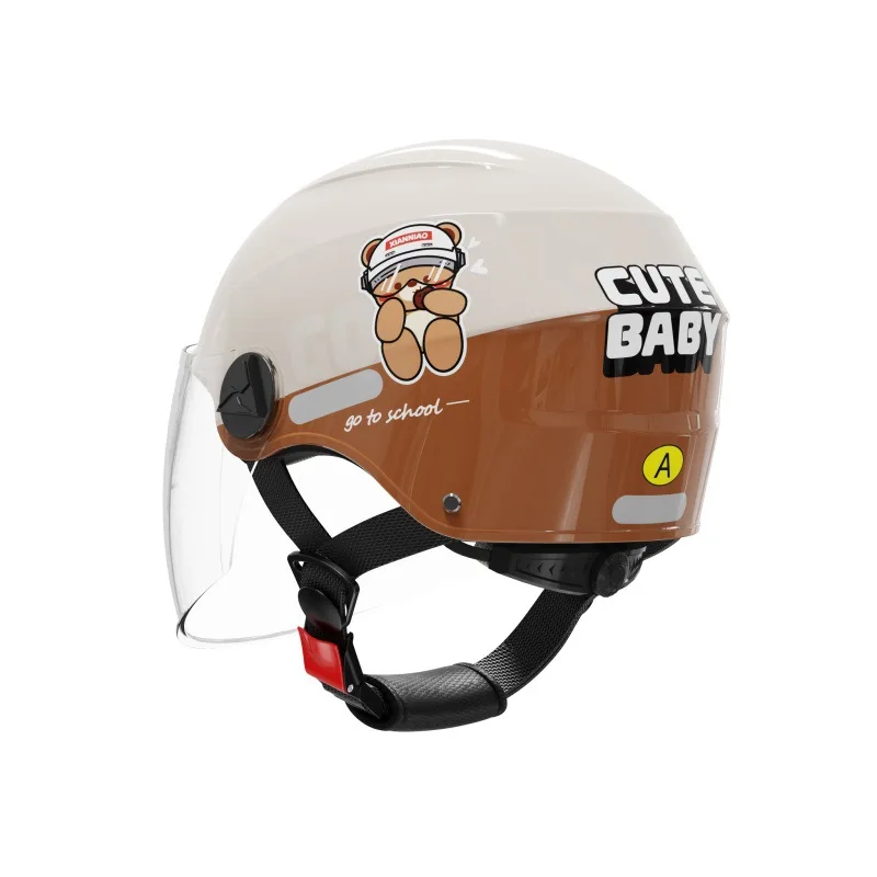 Student Kids Electric Bike Helmet, 3C Certified Half Helmet, Summer Anti-UV, Four Seasons Safety Cap for Boys & Girls