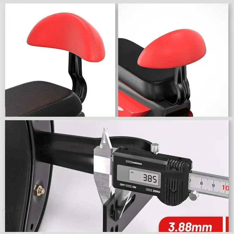 Bicycle Backrest Electric Bicycles Seat Cushion Universal Rear Bike Convenient Cycling Electric Bicycle Waterproof Seat Black