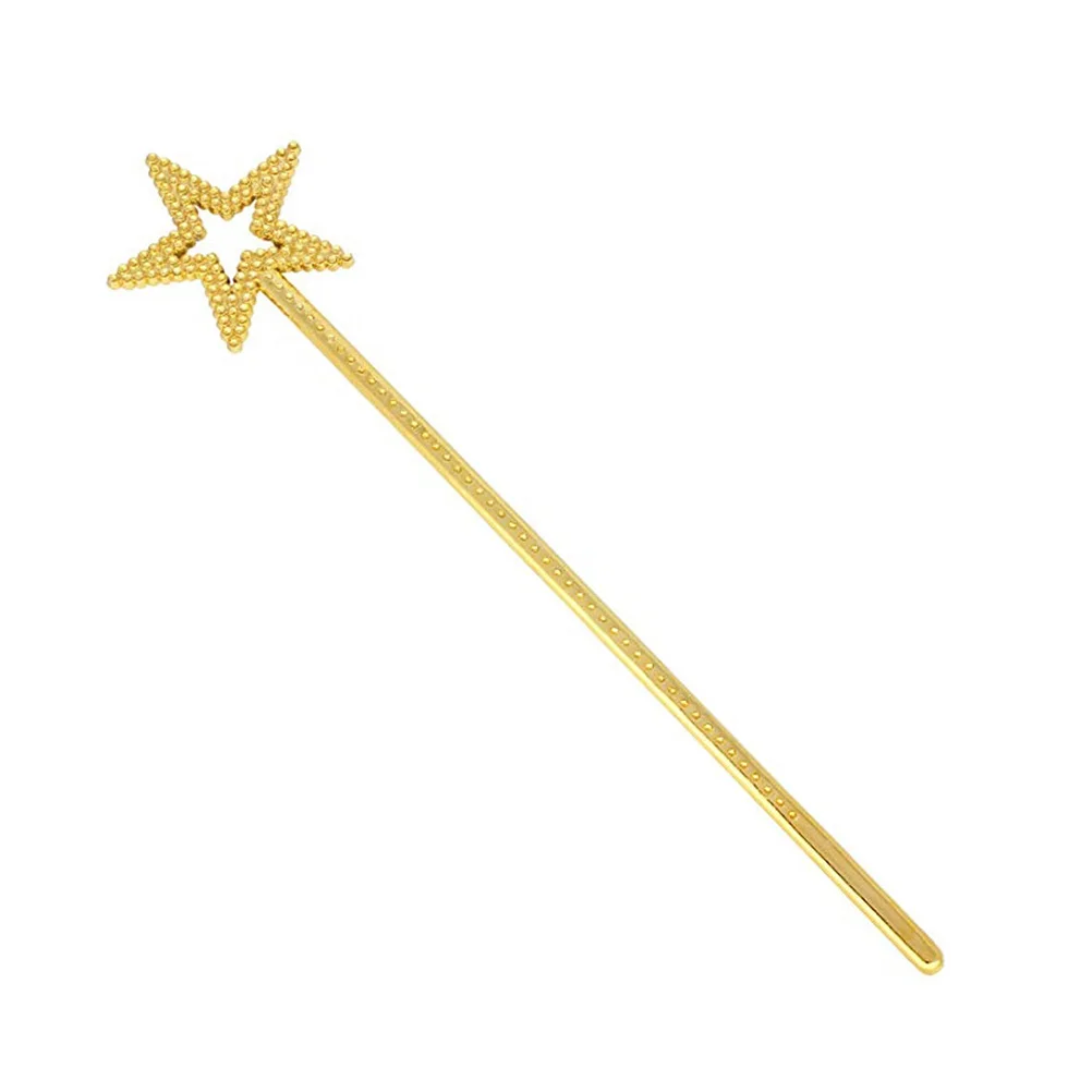 

6 Pcs Pentagram Fairy Wand Star Gold Kids Golden Wands Princess for Girls Stick