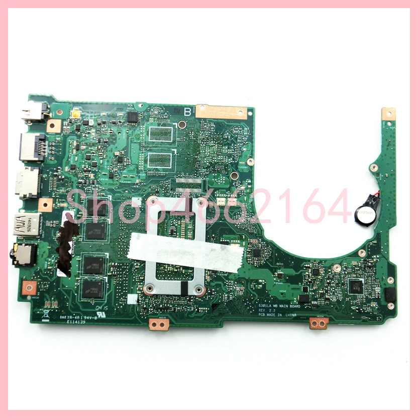 Imagem -02 - Placa-mãe Portátil para Asus S301la I54200u Cpu 4gb de Ram Notebook Mainboard S301l S301la Q301la S301lp 100 Testado ok