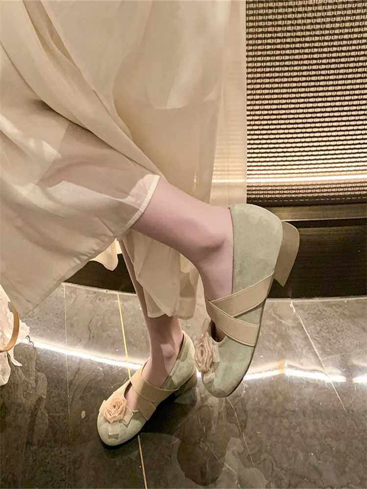 2026 Spring & Autumn New Women's French Style Gentle Ballet Mary Jane Flats, Elevated Low-Cut Single Shoes Perfect for Dresses