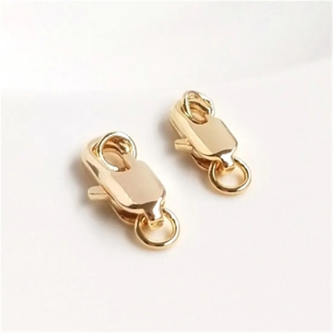 Korean Fishtail Buckle Spring Buckle 14K Gold-plated Accessory DIY Bracelet Necklace Connecting Lobster Buckle Material B902