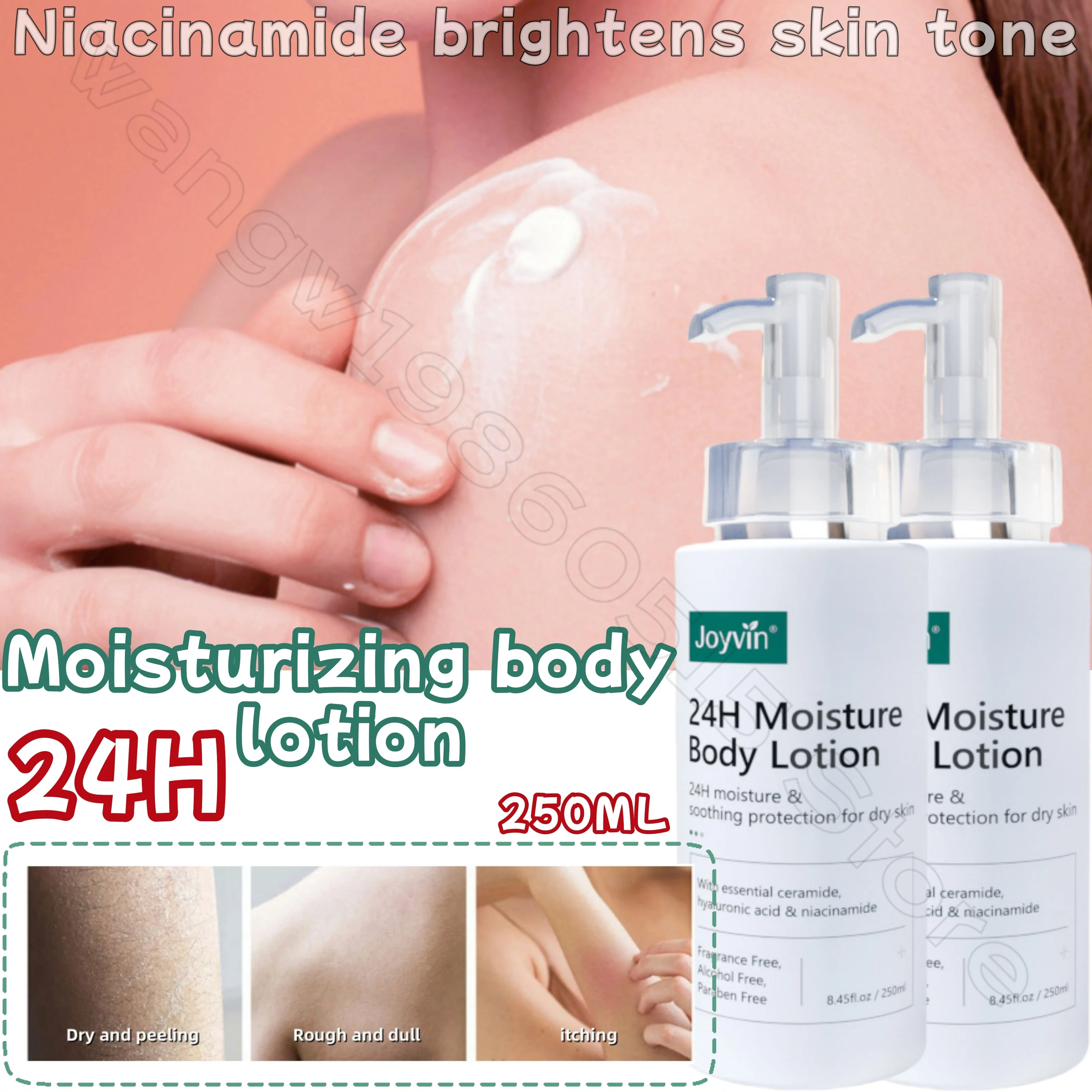 

24h Long-lasting Moisturizing Niacinamide Body Lotion Moisturizing and Brightening Skin Tone Improving Dull Body Lotion 250ml