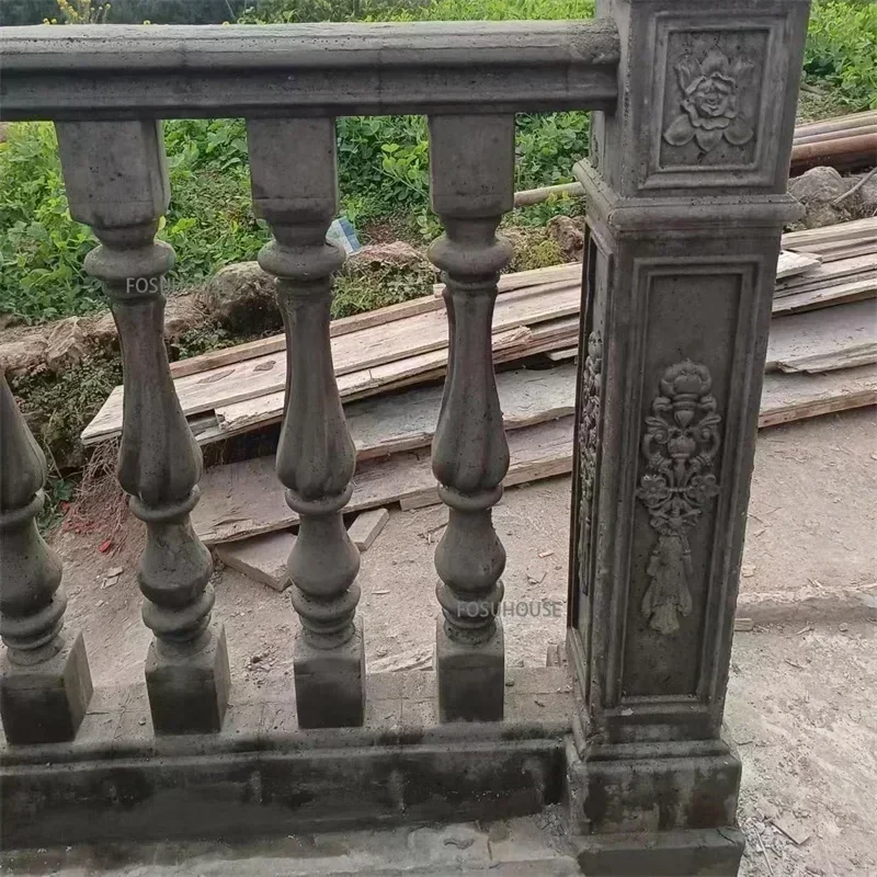 European Balcony Guardrail ModelCement Fence Plastic Mold Roman Column Cast-in-place Railing Mold Villa Courtyard Wall Mold