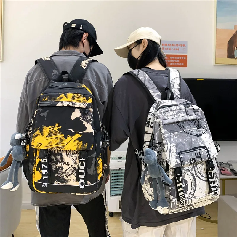 Fashion Graffiti Women's Backpack Lightweight Girls School Backpack Men and Women Travel Backpacks School Bag for Boy Girl
