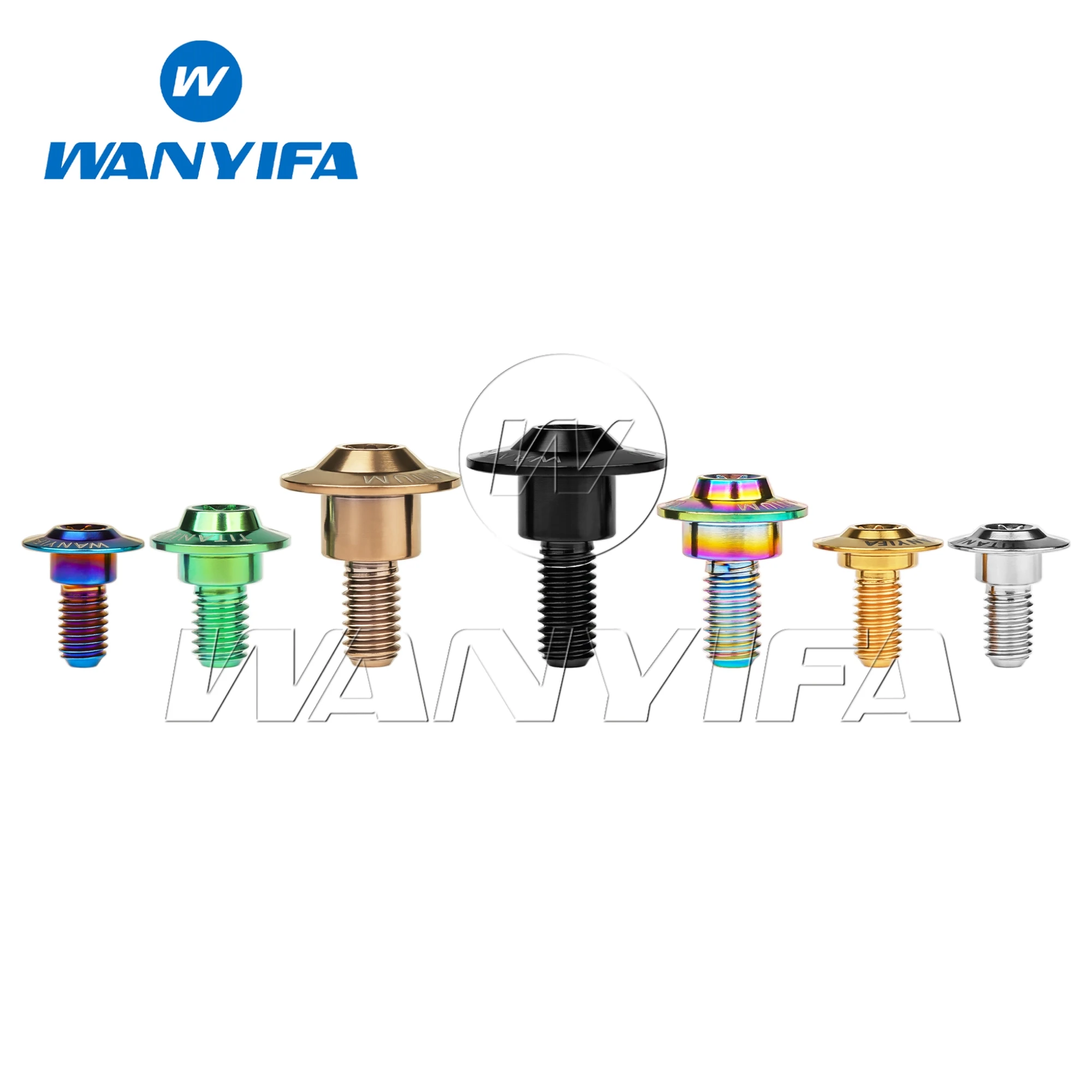 4pcs Wanyifa Titanium Step Screws M5/M6x11-22mm Fasteners for Motorcycle Side Plate  Fender Disc & Body Cover