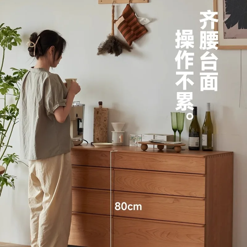 kast met acht emmers kersenhout slaapkamer opbergruimte woonkamer Japanse multifunctionele muur Groene opbergkast huishouden