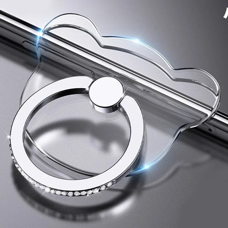 Transparenter Luxus-Schmetterlings-Fingerring-Handyhalter für iPhone 15, Smartphone-Aufkleber, Ständer, Zubehör, faltbare Unterstützung – Detail 9