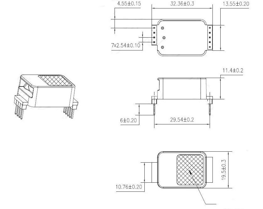 เซ็นเซอร์คาร์บอนไดออกไซด์อินฟราเรด MH-Z1311A อัจฉริยะขนาดเล็กสำหรับการตรวจจับก๊าซ