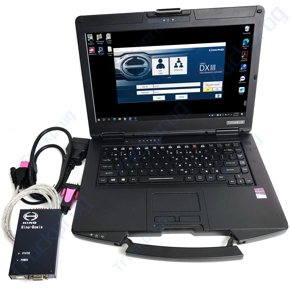 

CF54 Laptop Excavator Truck Diagnostic tool for HINO Bowie Explorer Engine Data Viewing DX Diagnostic Interface Scanner