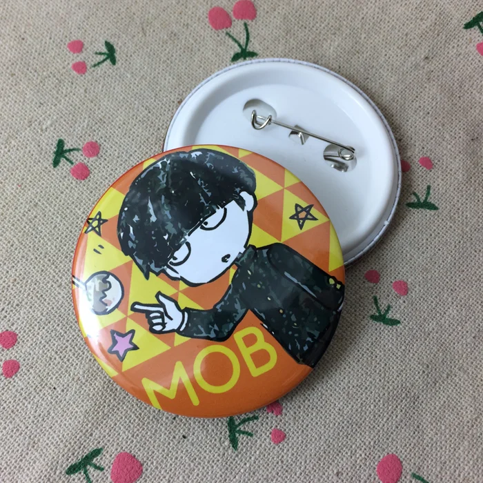 Broche avec Emblème de Cosplay, 58mm, Anime, Mobu, Saiko, Hyaku, Mob, Psycho, Reigen, Arataka, Danemark ge, Pendentif, Décoration, Anniversaire, Cadeau de Noël, 100