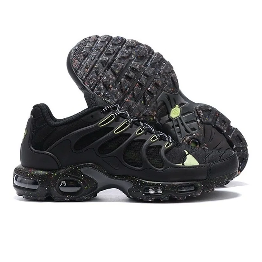 Nike Air Max Plus TN Black Lime White Running Shoes AirMax Desiginer Classic Jogging Sports Shoes Trainers Women Men Sneakers