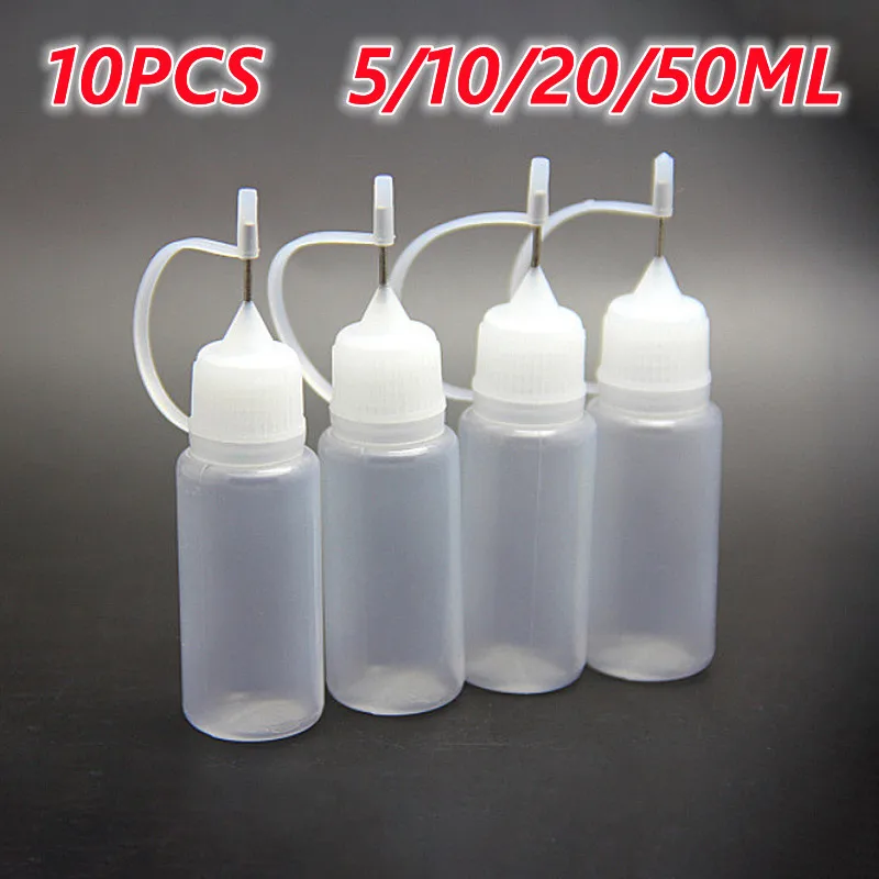 10pcs/lot měkké plastový prázdný plnitelné lahve 5/10/20/50ml squeezable kapátkem lahve přenosné znovu použitelný líčení pleť péče nástroje