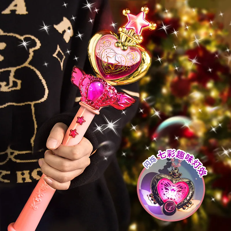 BANDAI mágico DoReMi música Flash varita mágica giratoria pequeña Hada Mágica princesa Hada palo marinero Luna juguete brillante