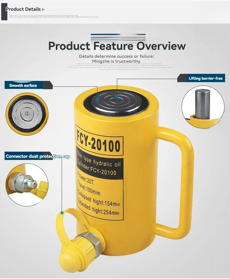 Hydraulic Jack 20T 100mm Long Hydraulic Jack +hydraulic Pump Split Vertical