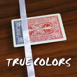 Trucos de magia de colores reales, tarjeta azul a roja, cambio de Color trasero, baraja de cartas, primer plano, ilusiones, accesorios para trucos, mentalismo, magos