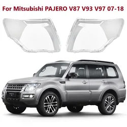 Left/Right Car Headlamp Lens Cover Transparent Lampshade For Mitsubishi PAJERO V87 V93 V97 2007-2018 Headlight Cover Clear Shell