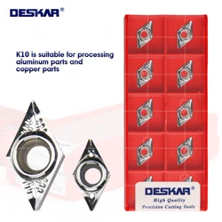 DESKAR 100% Original DCGT 070202 DCGT070204 DCGT070208 AL K10 DCGT11T302 DCGT11T304 DCGT11T308 Turning Blades Lathe For Aluminum